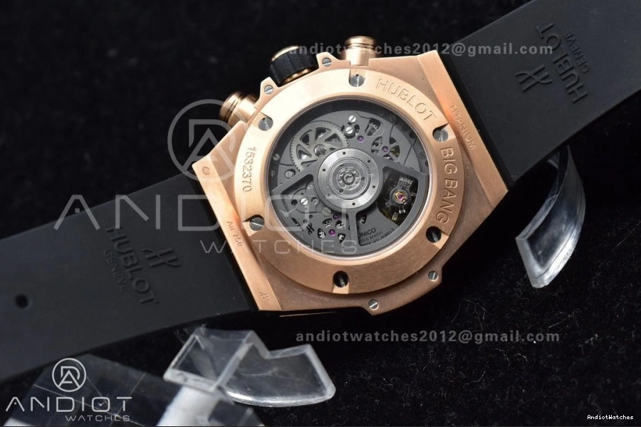 Strap Hublot Unico Dial ZF Black Bang on 1:1 A Best Rubber RG 904 GoodFit Big Skeleton Edition 0102